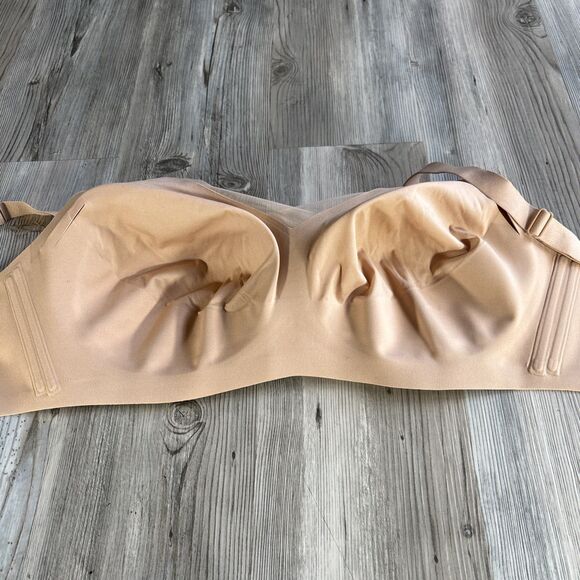 NWOT HONEYLOVE CROSSOVER WIRELESS BRA SAND Nude Removable Inserts 36DDD - Picture 5 of 8